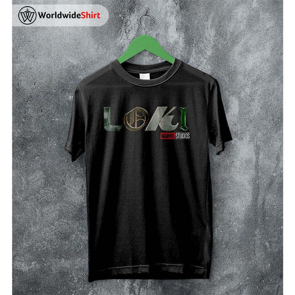 Loki Marvel Studio Logo Superhero TV Show Graphic Fan Art T-Shirt